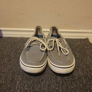 Sperry Top-Sider Halyard Mens Size 13 Casual Boat Shoes Gray Canvas Slip On